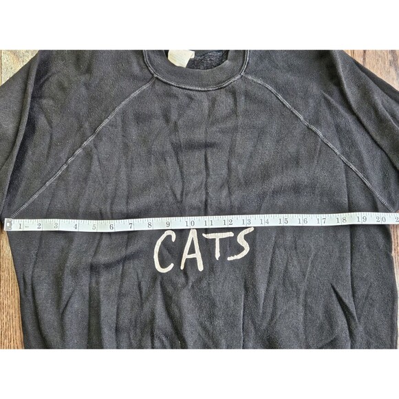 Vintage 80's Cats The Musical Black Crewneck Sweatshirt USA Made Size L - Picture 11 of 16